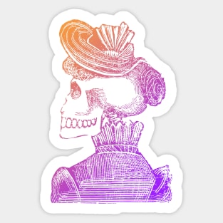 Halloween Skull Calavera Catrina Sticker